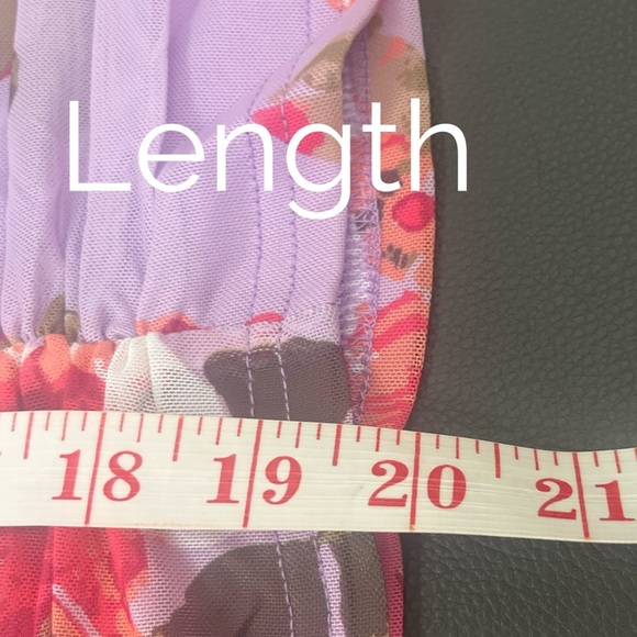 Floral-Print Organza Ruffle-Strap Top NWT Size XL - Picture 8 of 9